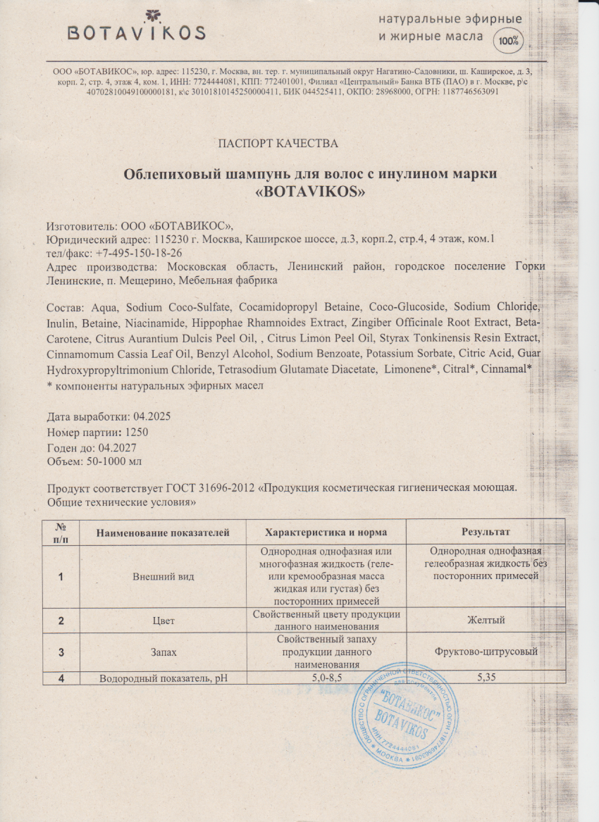 Паспорт №042025